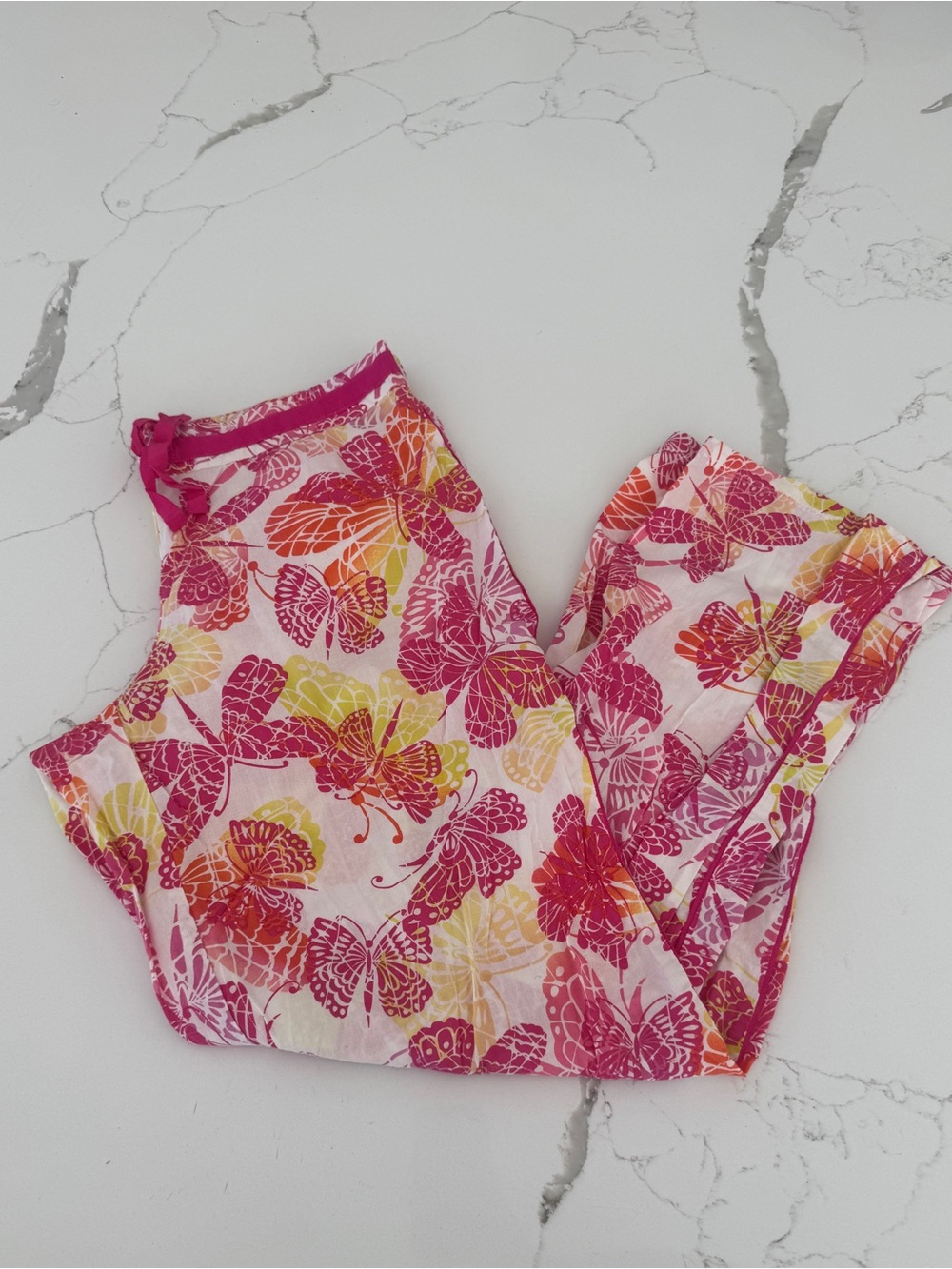 2010 Victoria's Secret Butterfly Pajama Pants - medium - Y2K girly fun print